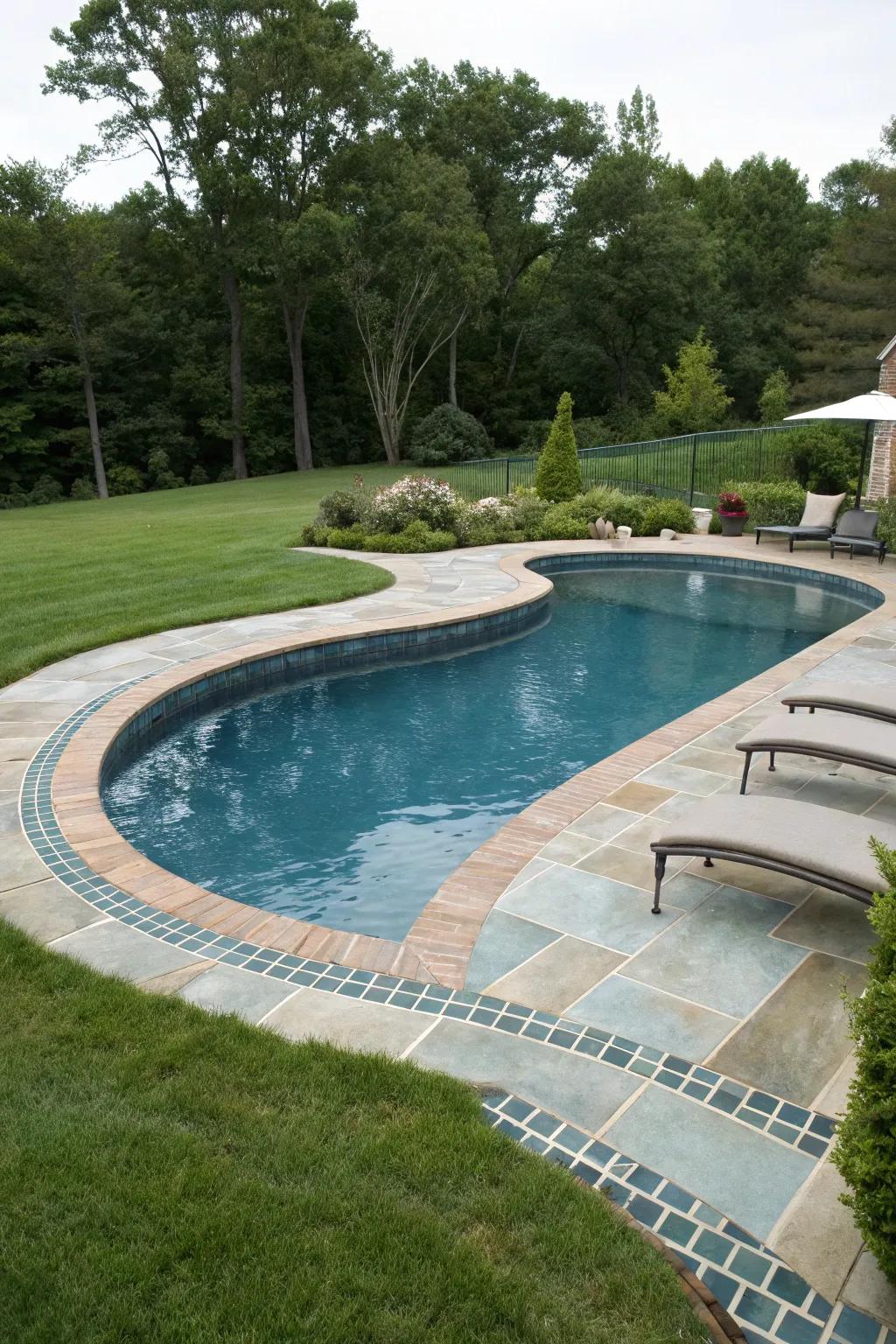 Custom curves add a bespoke elegance to your pool.