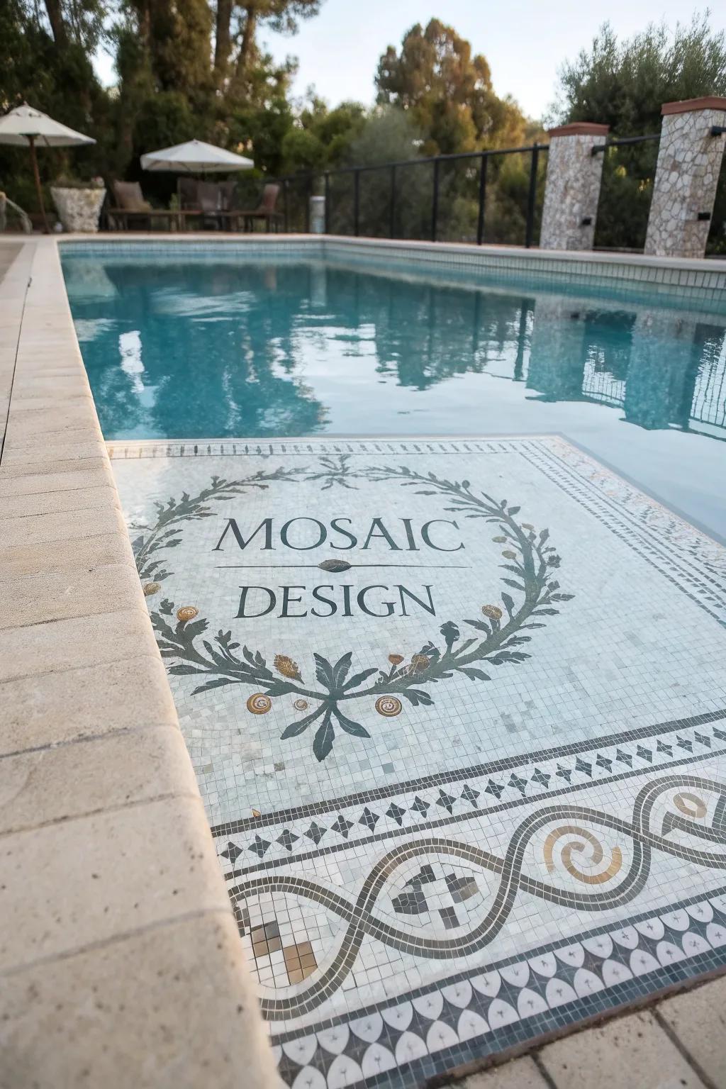 Personalized mosaics make your pool unique.
