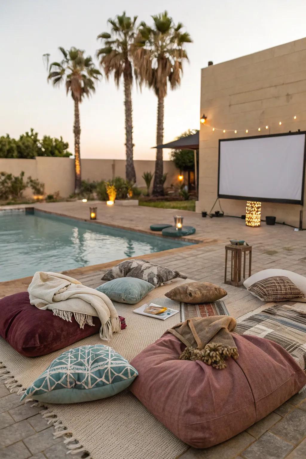 Cozy seating options for those who prefer staying out of the water.