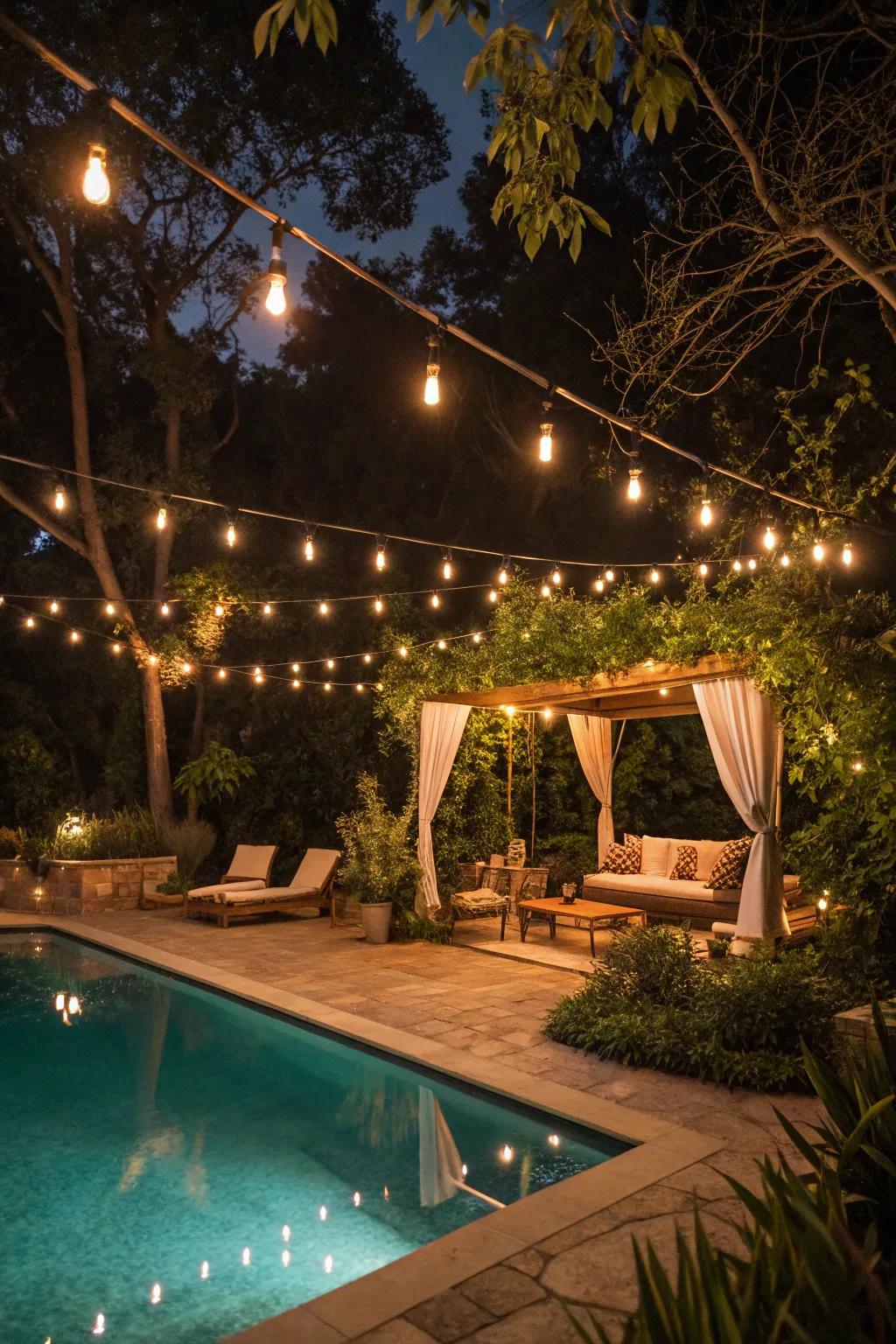 String lights turn any patio into a magical, cozy retreat.