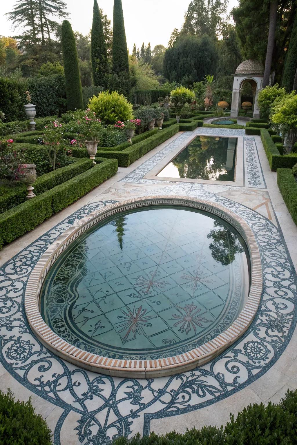 Oval pools: A blend of beauty and practicality.