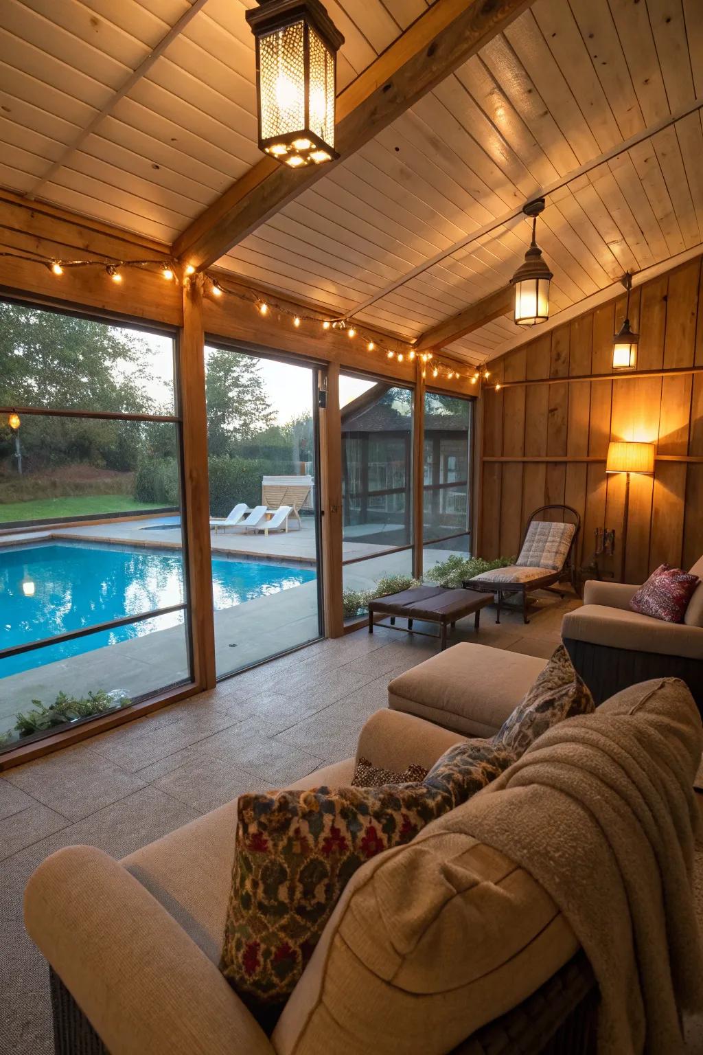 Cozy retreat: Your personal escape by the pool.