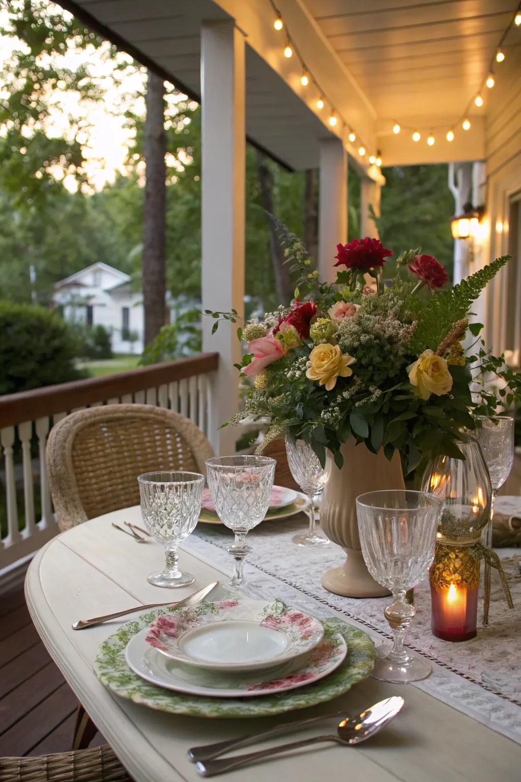 An elegantly set table turns any meal into an occasion.
