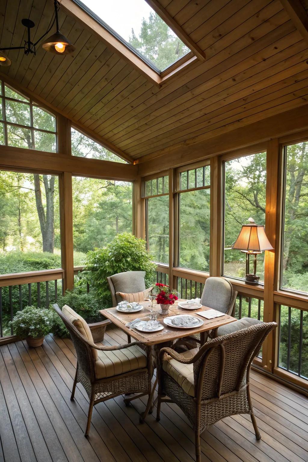 A versatile sunroom can cater to any occasion.