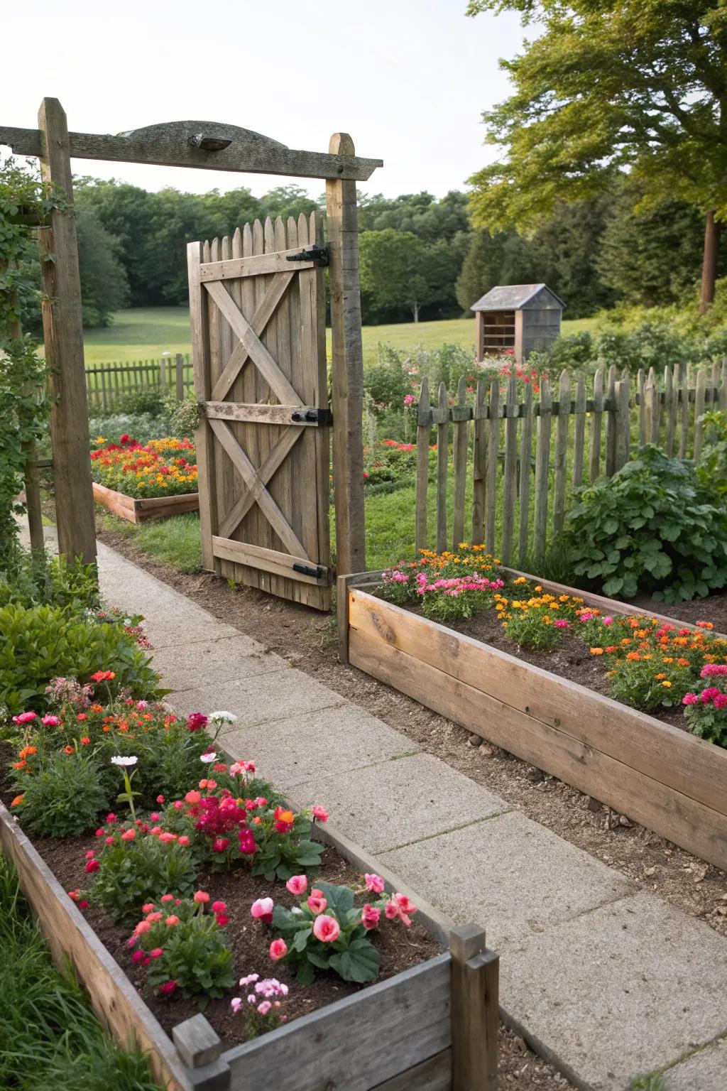 Gates enhance accessibility and convenience in your garden.