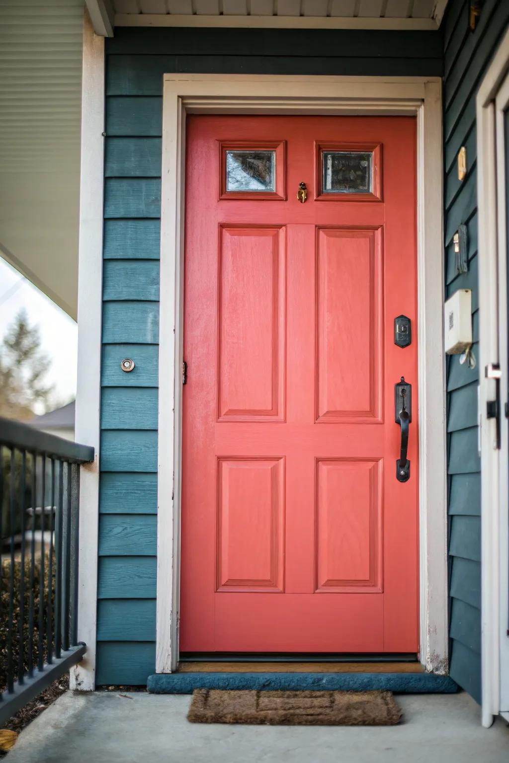 A colorful door that makes a statement.