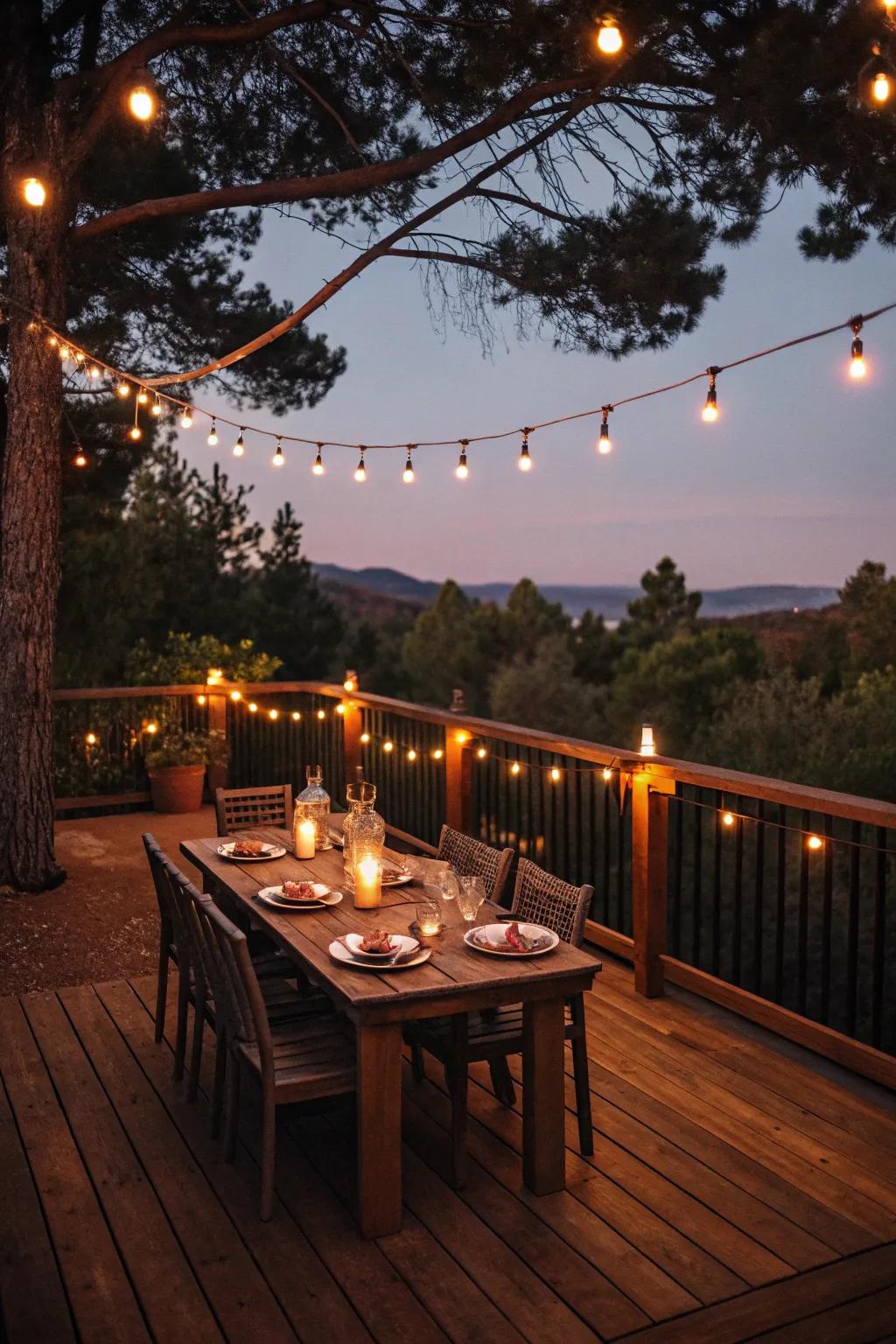 Ambient lighting creates a magical atmosphere.