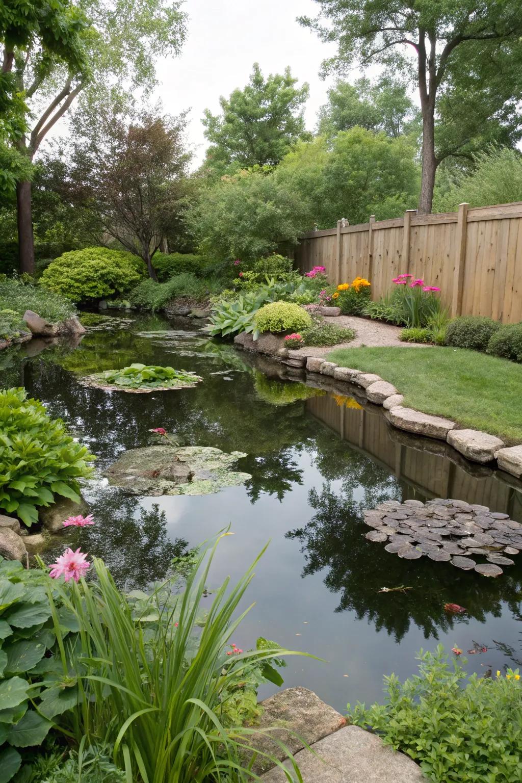 Water features bring serenity and movement to outdoor spaces.