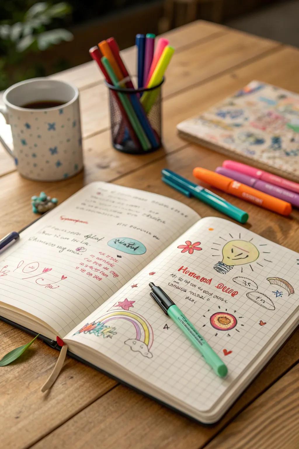 Express yourself with creative journaling to enhance relaxation.