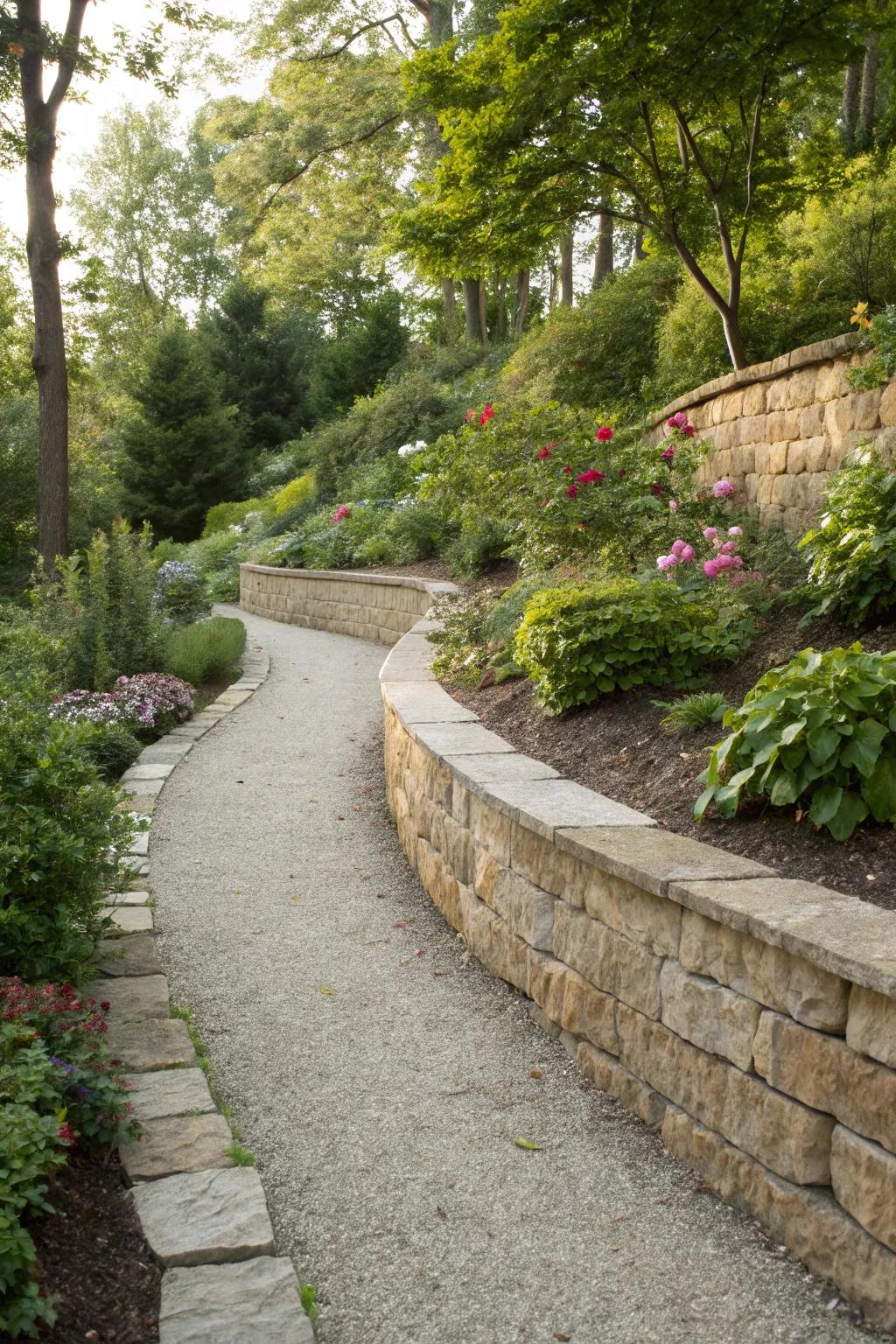 Smooth transitions maintain a cohesive landscape design.