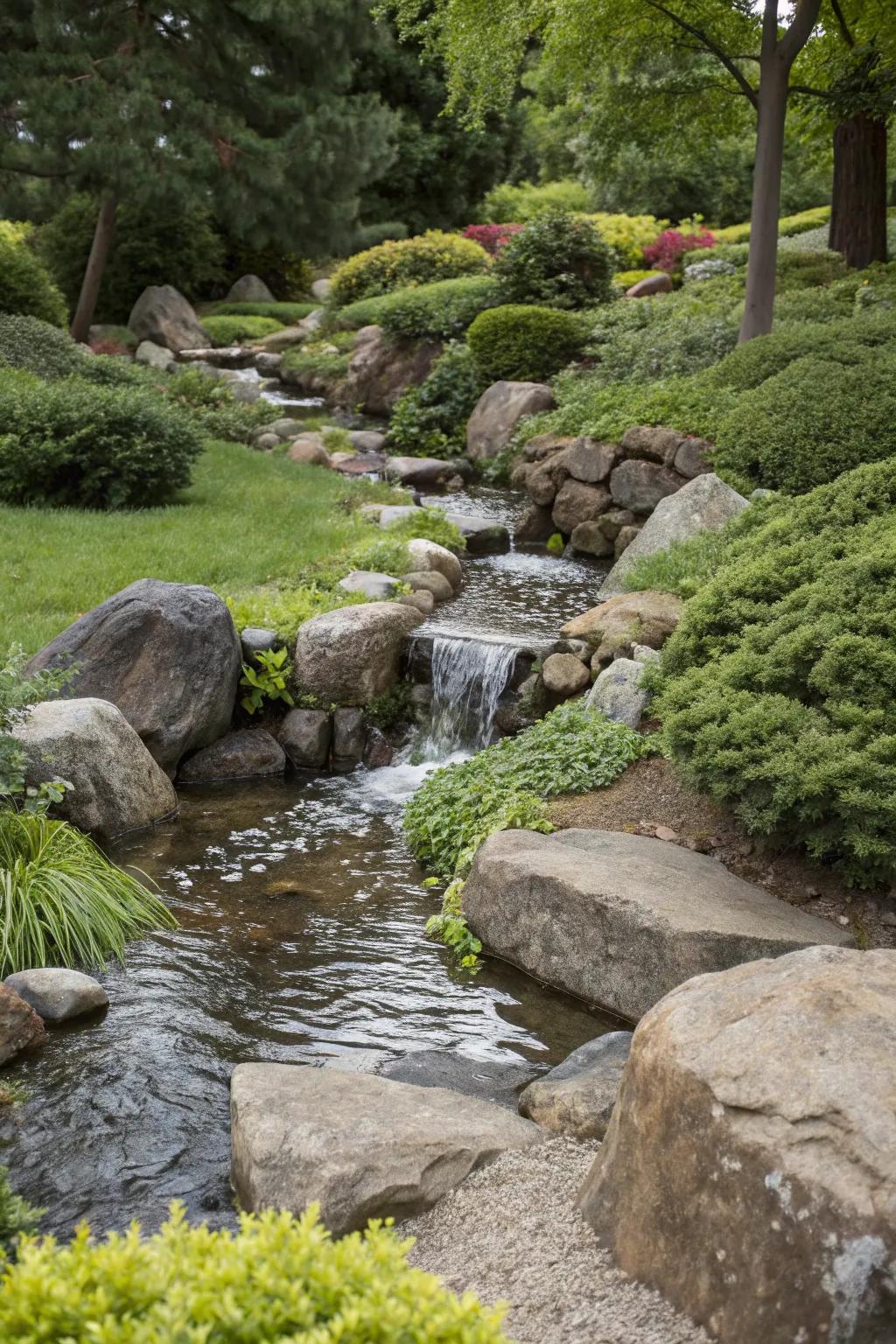 The sound of water can elevate your garden's ambiance.