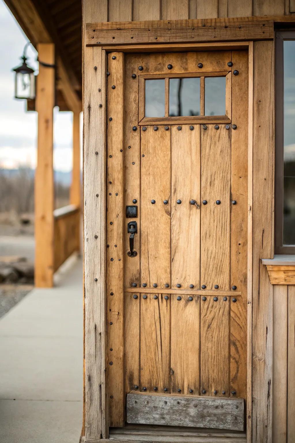 Distressed finishes offer a cozy, lived-in look.