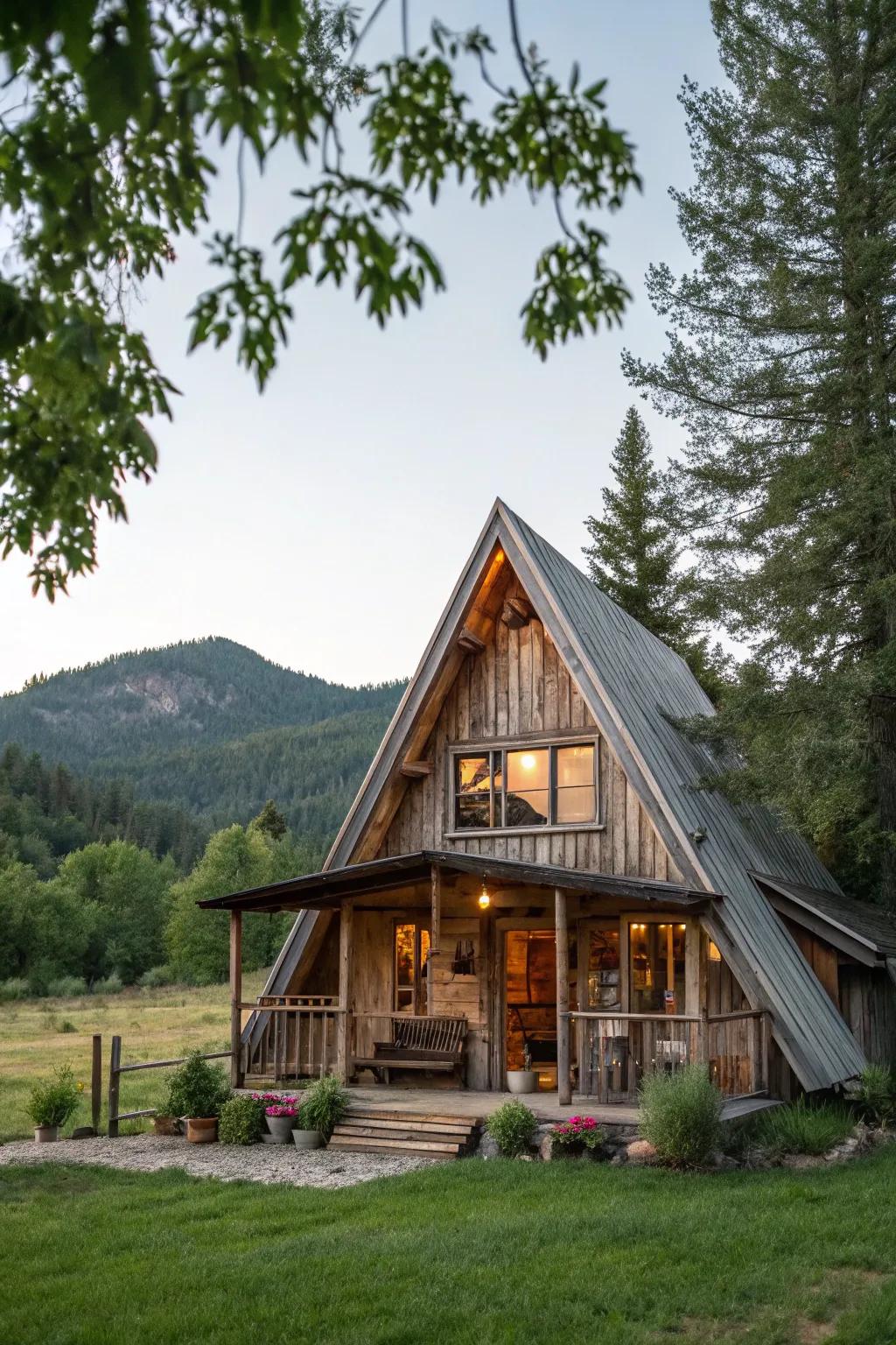 A-frame roofs add architectural interest