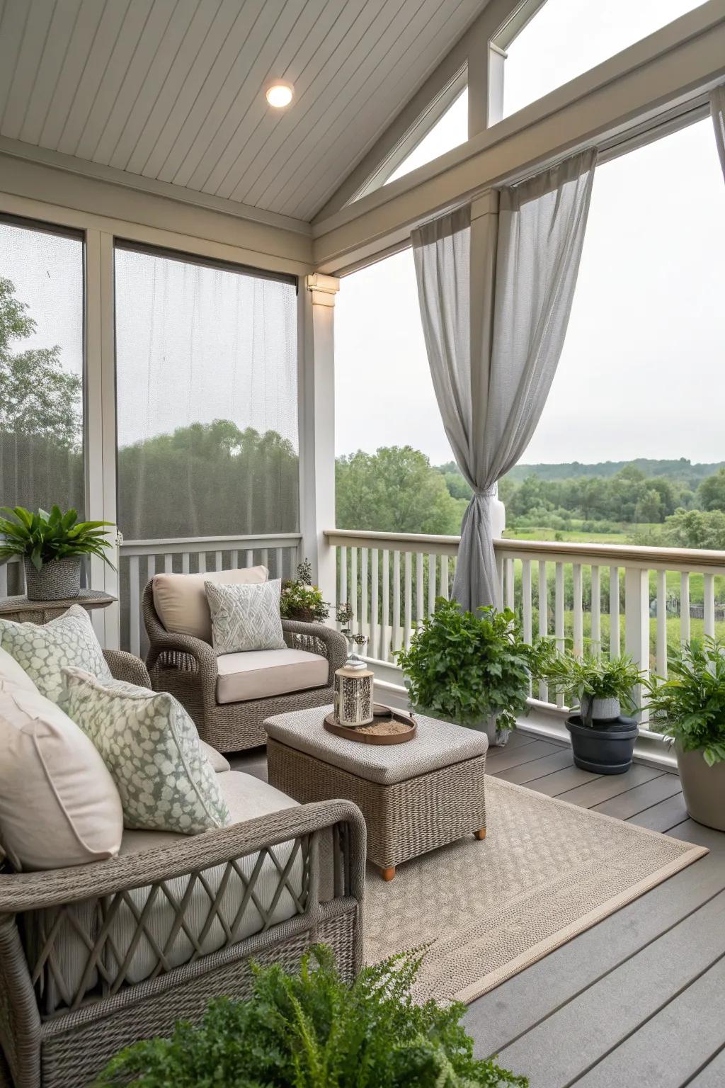 A neutral color palette creates a calm and inviting atmosphere.