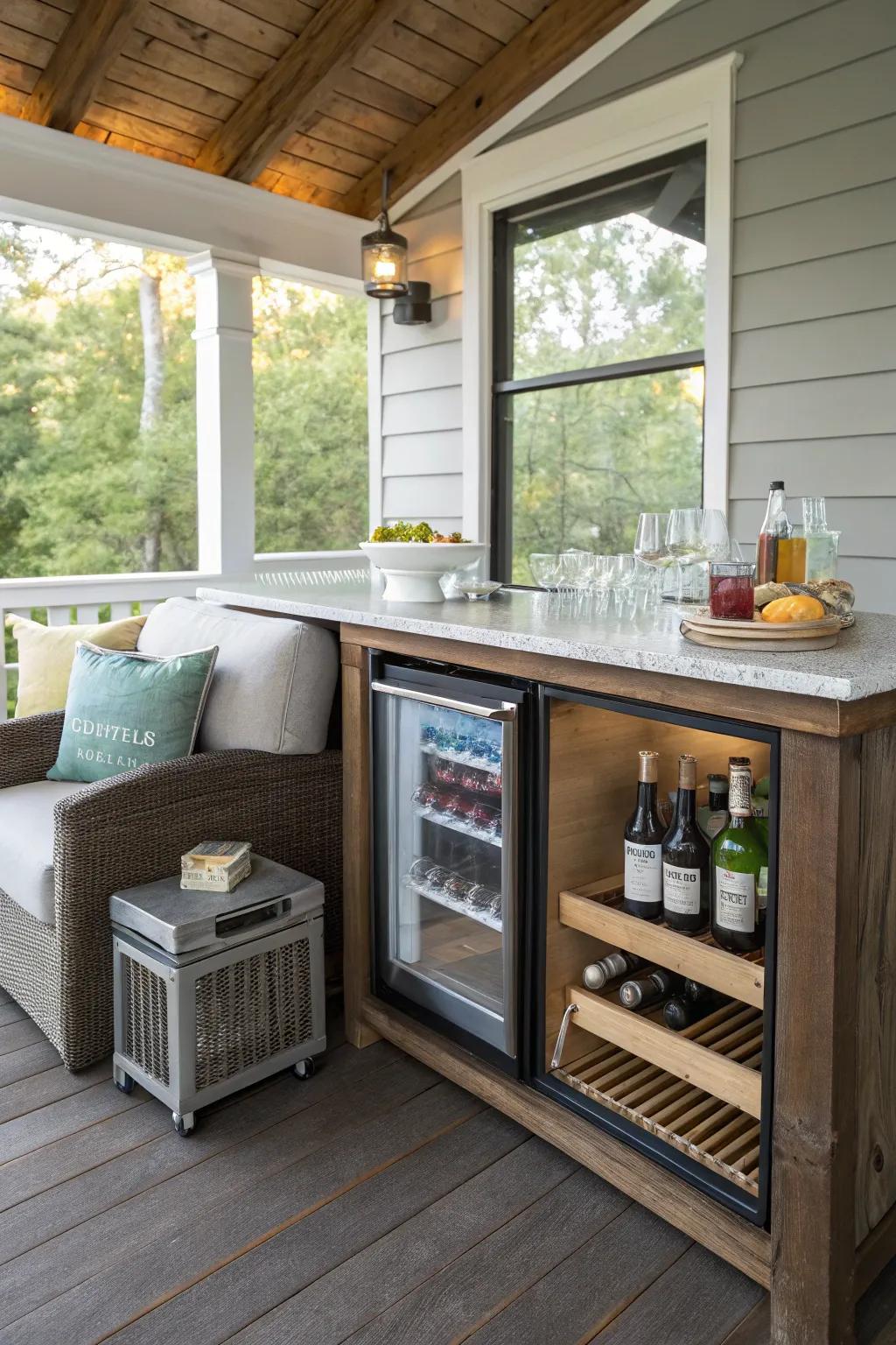 Keep your refreshments chilled and ready.