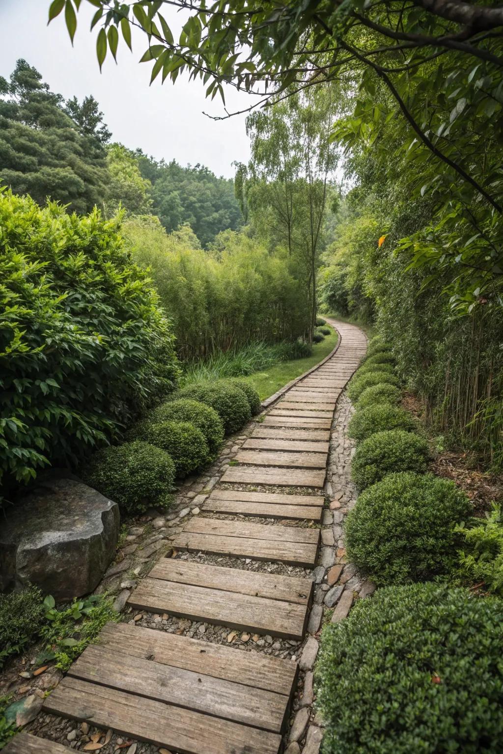 Natural materials give your garden an authentic and grounded feel.