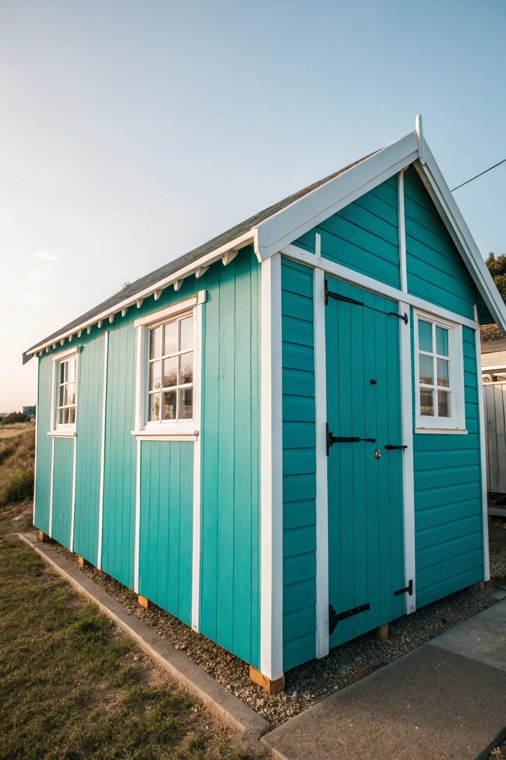 A pop of color can make your shed the standout feature of your garden.