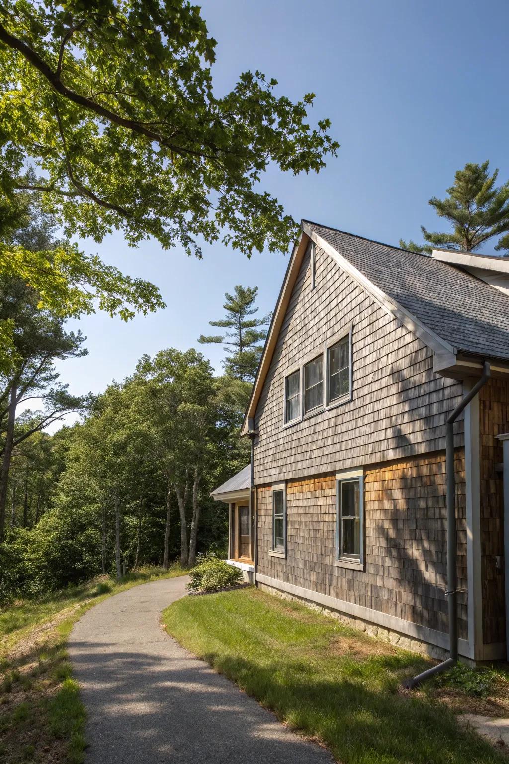Eco-friendly shingles for a sustainable home.