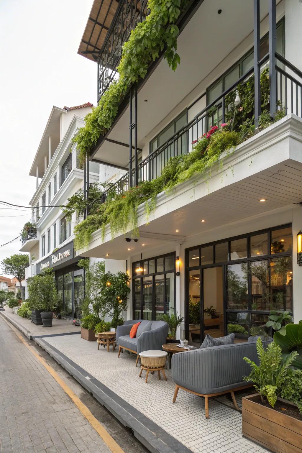 A multi-level terrace maximizes outdoor space and offers stunning views