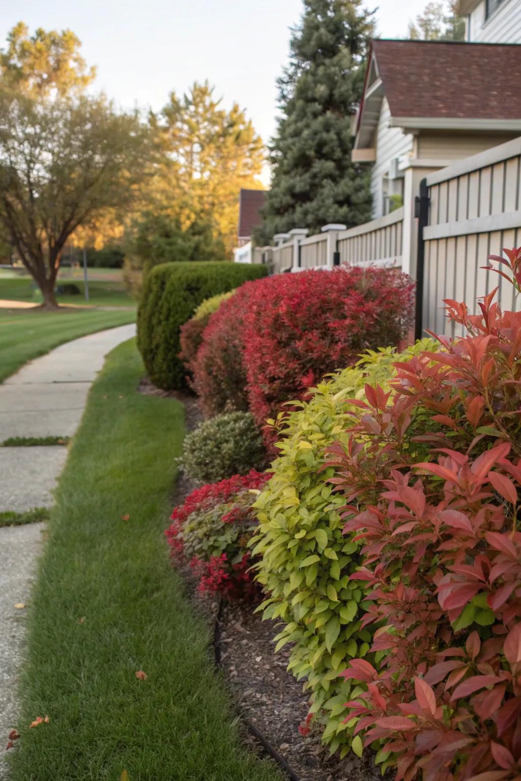 Contrasting leaf colors create a stunning visual display.