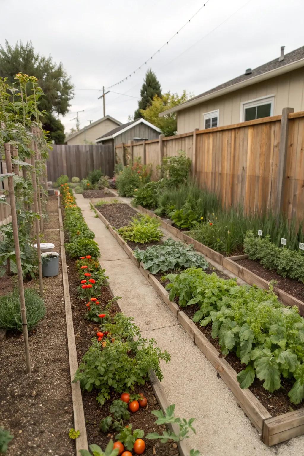 Turn your side yard into a productive edible garden.