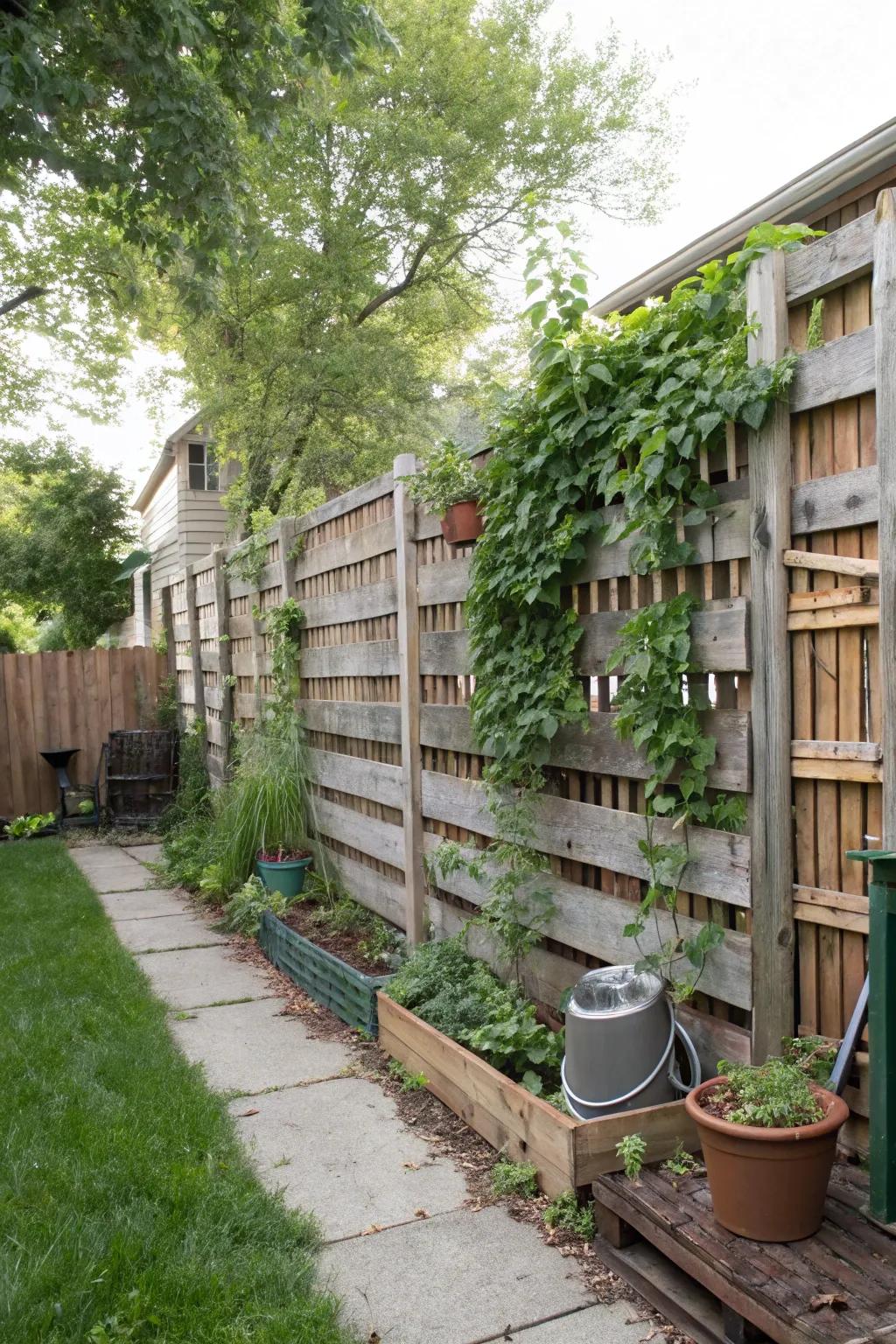 Recycled materials offer an eco-friendly and unique fencing solution.