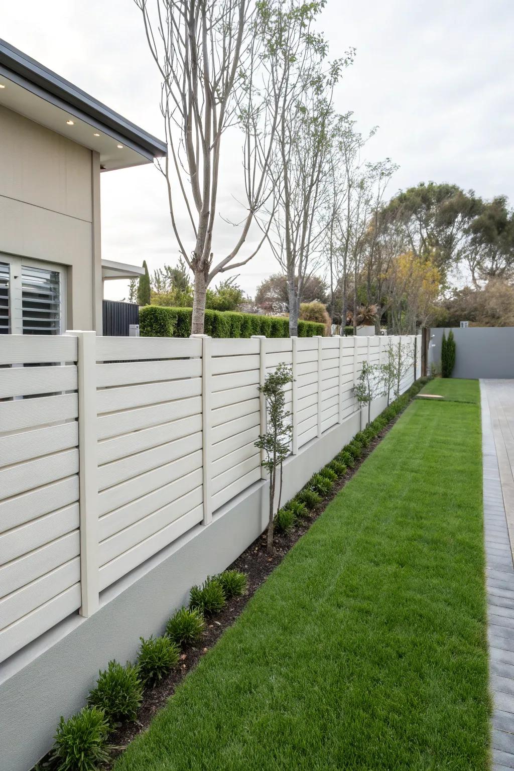 Minimalist designs provide a tranquil backdrop for gardens.