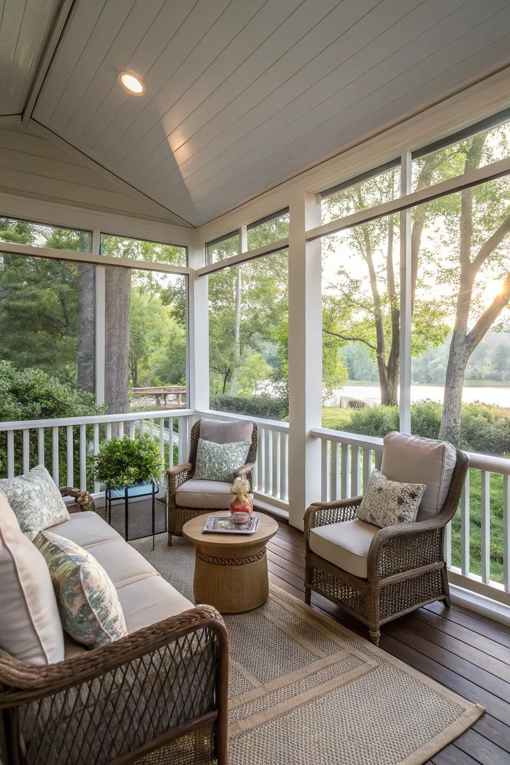 Screens let you enjoy the breeze without the bugs.