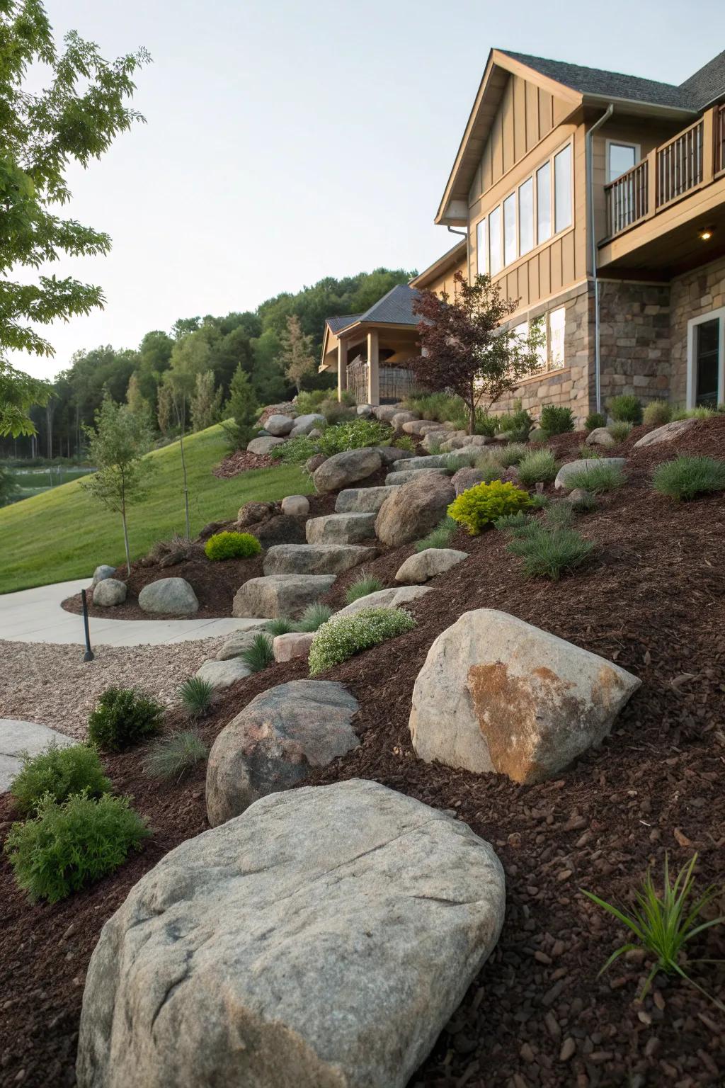 Natural elements blend seamlessly into the landscape.