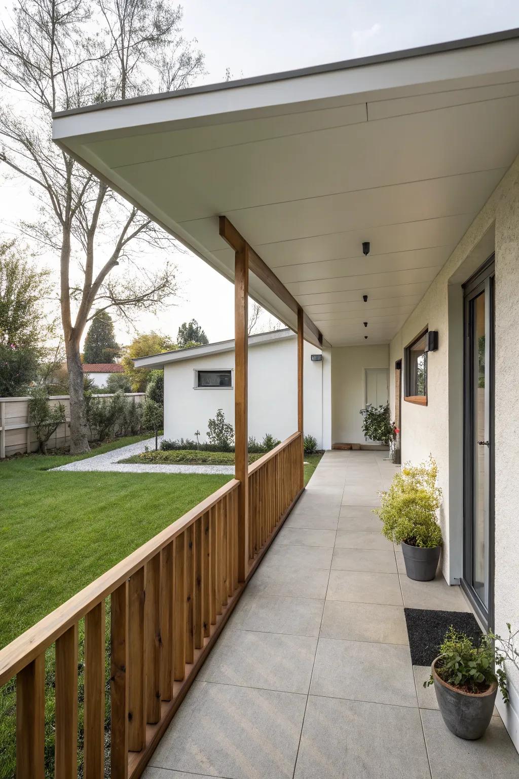 Minimalist flat roof for a clean, modern look.