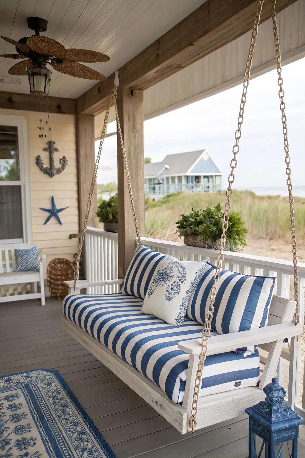 Nautical colors for a breezy seaside feel.