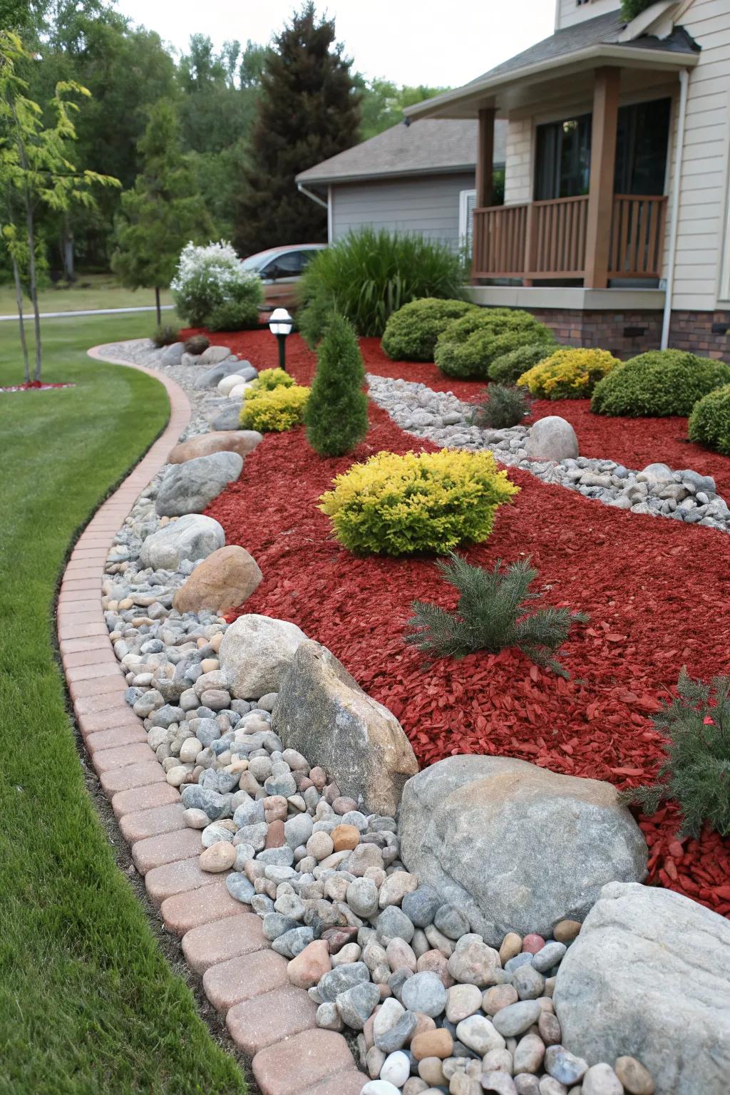 Contrast in colors brings out the beauty in your front yard.
