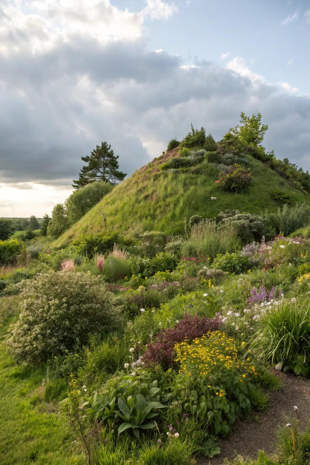 A mix of plant types adds diversity to your landscape.
