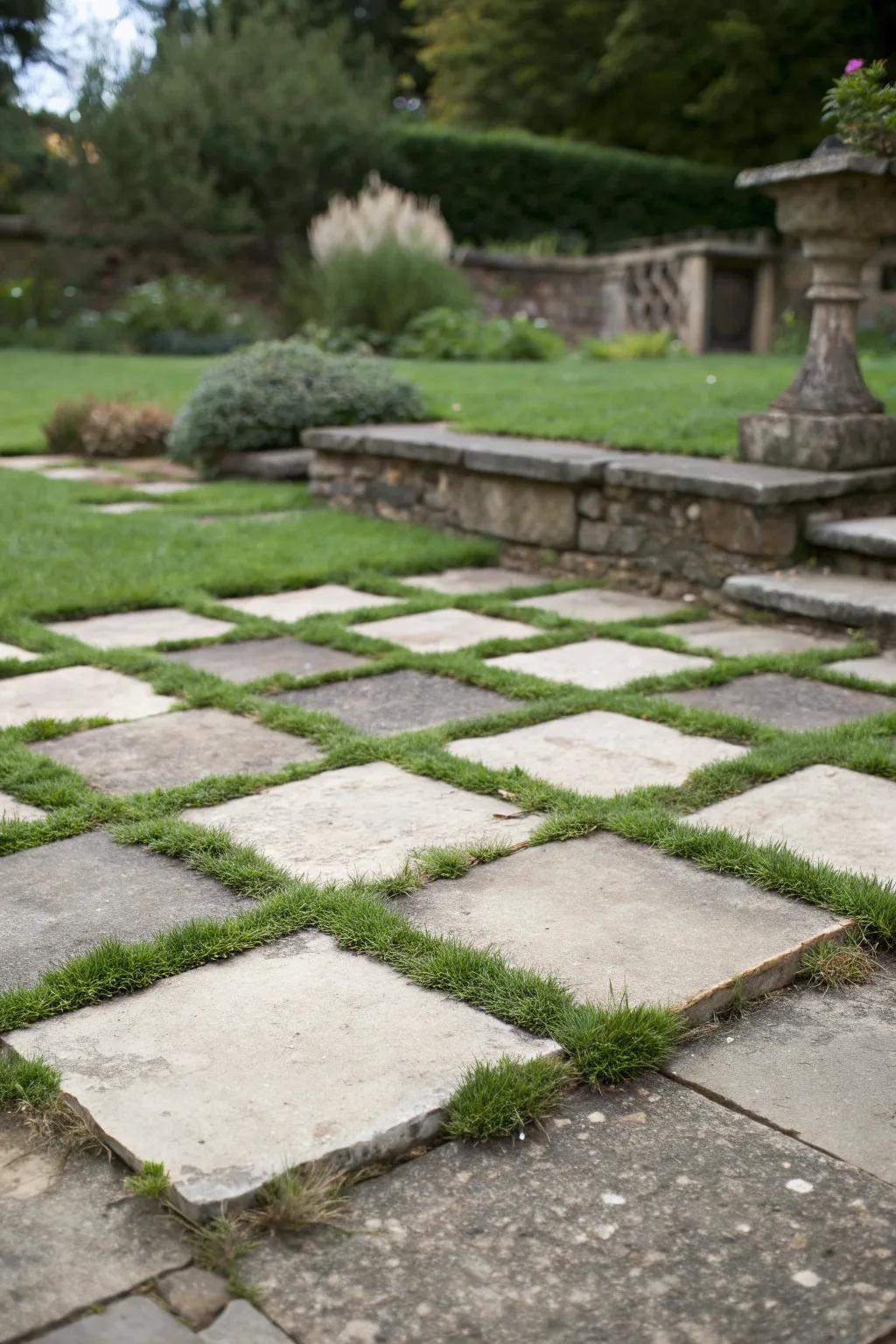 A playful checkerboard pattern adds charm and character.