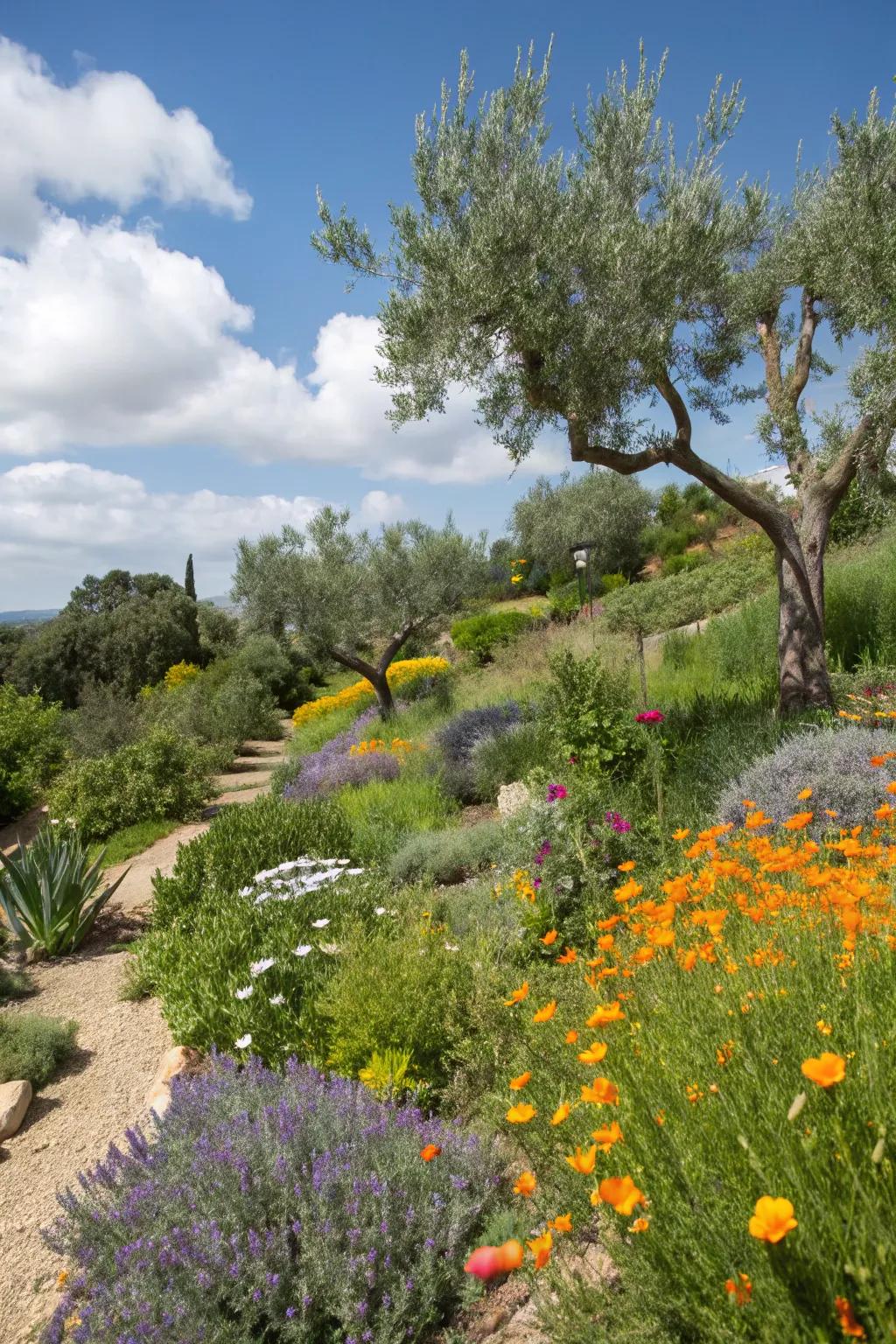 Native and Mediterranean plants thrive in warm climates