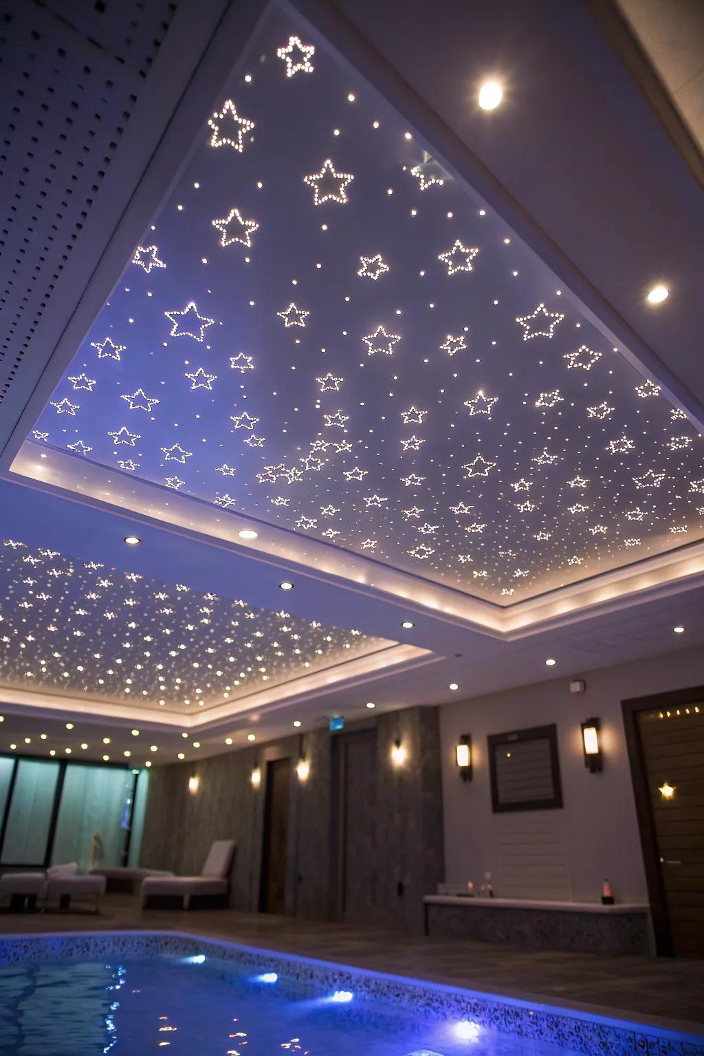Starry ceilings add a touch of magic to your spa.