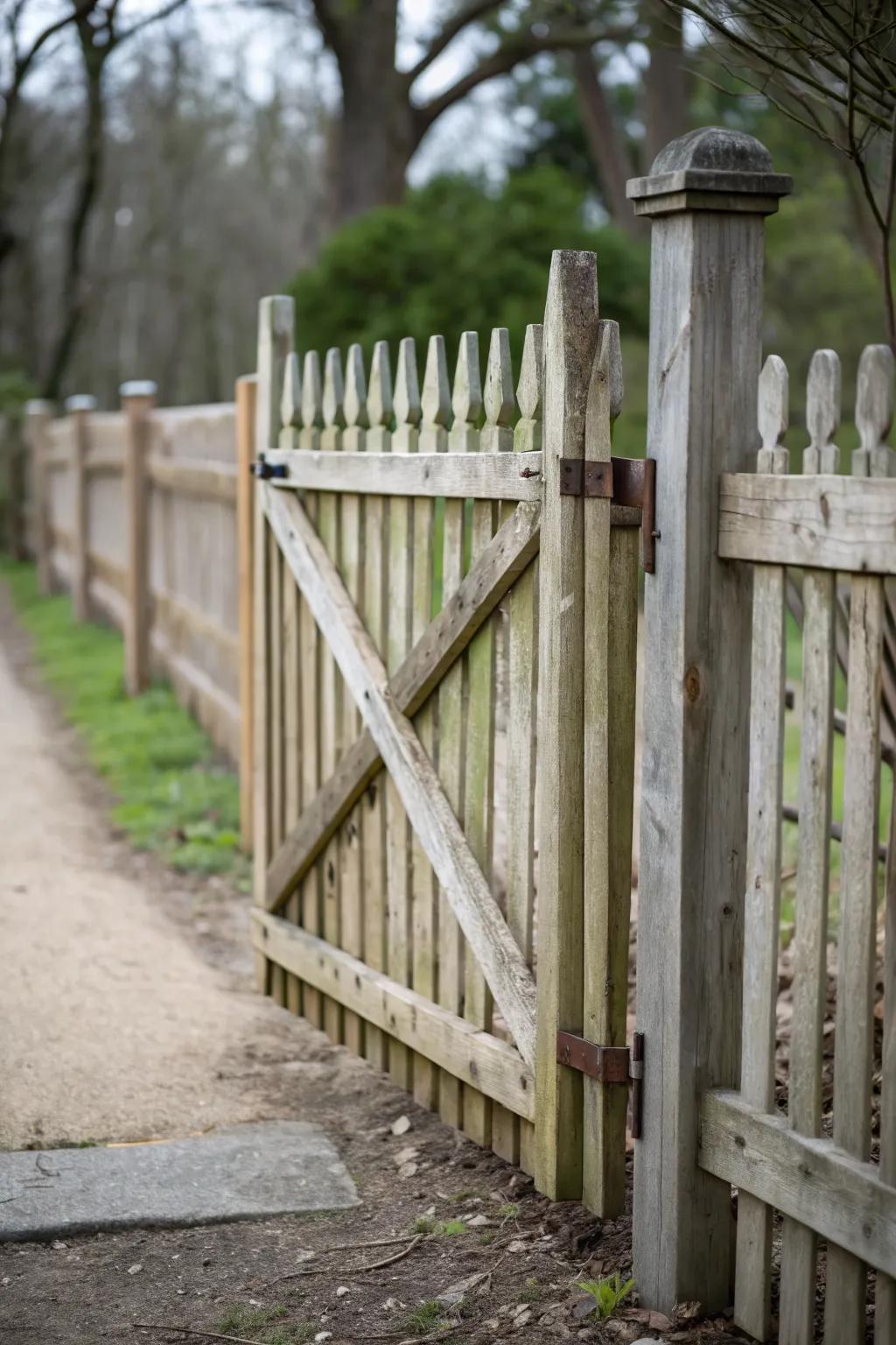 Vertical pickets offer privacy while maintaining aesthetics.