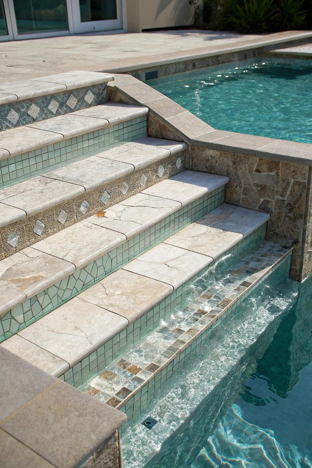 Mixed materials provide depth and visual interest.