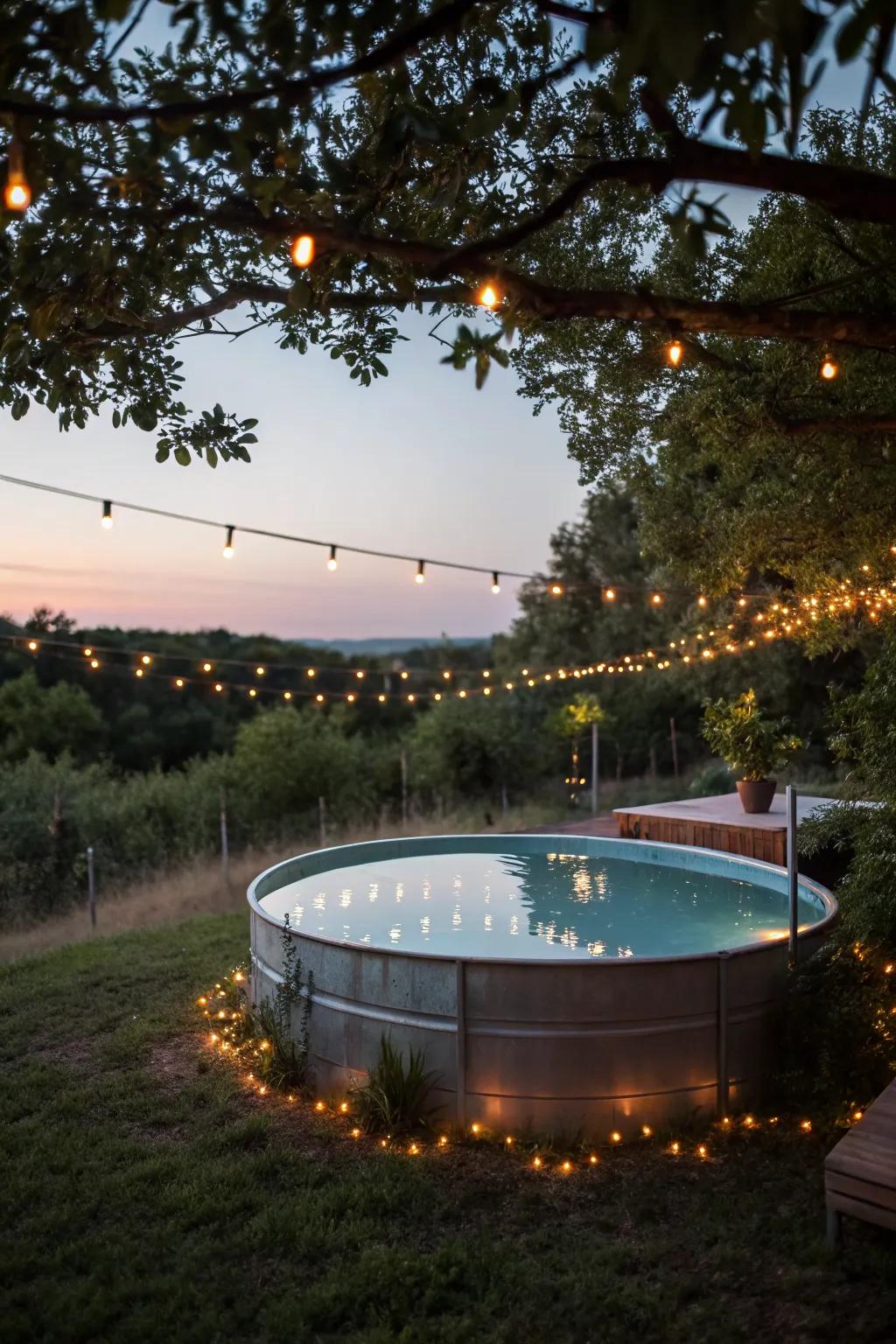 Set the mood with enchanting ambient lighting.