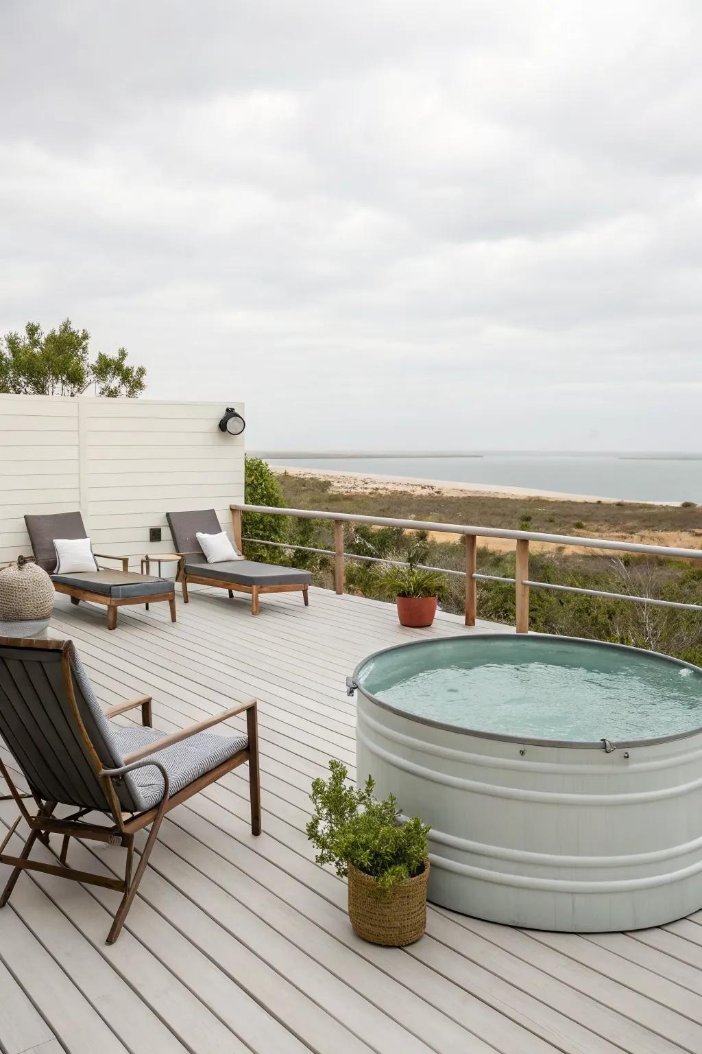 Achieve modern elegance with a minimalist deck design.