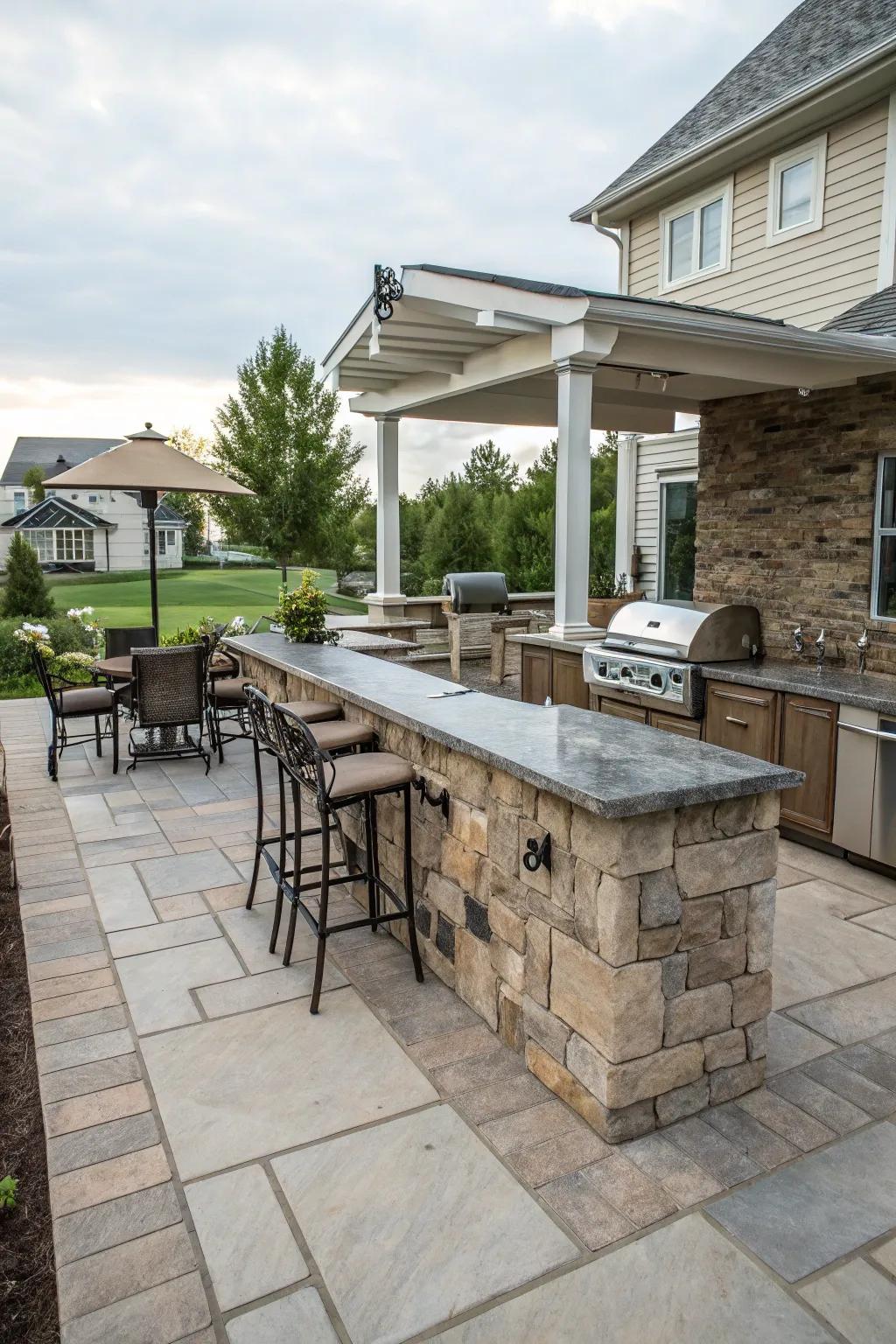 Cook and entertain effortlessly with an outdoor kitchen.