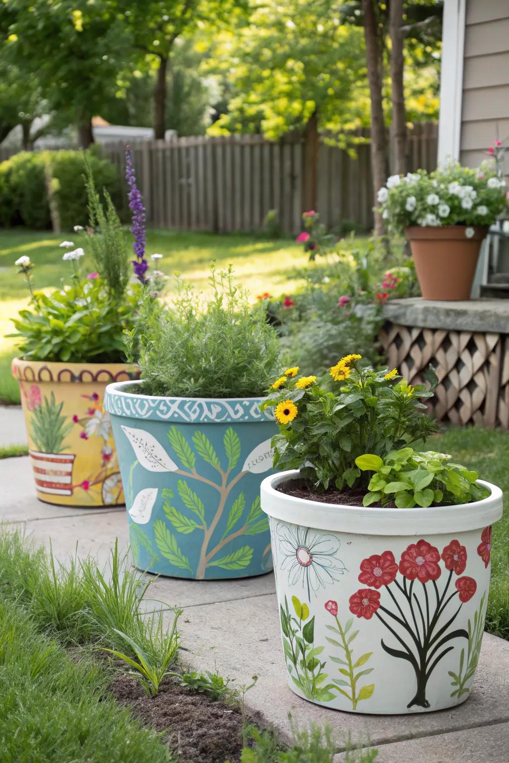 Personalize your planters for a unique and meaningful touch.