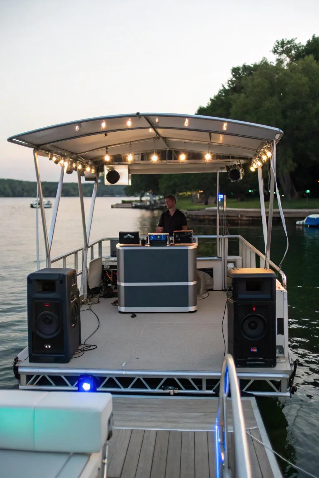 Music on the water turns a pontoon into a party hub.