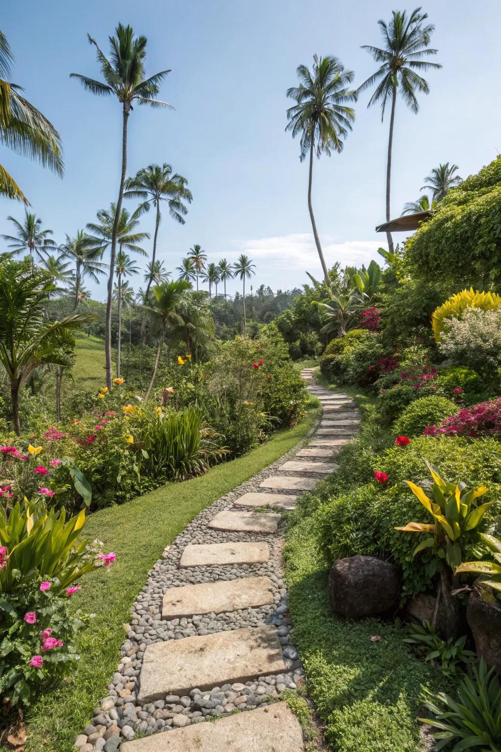 Natural elements add structure and contrast.