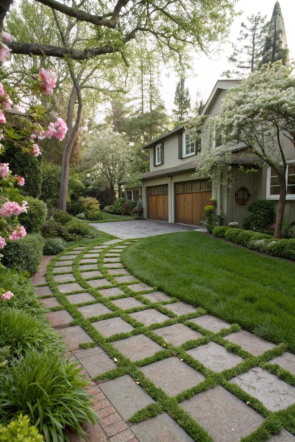 Grass paver driveways combine sustainability with natural beauty.