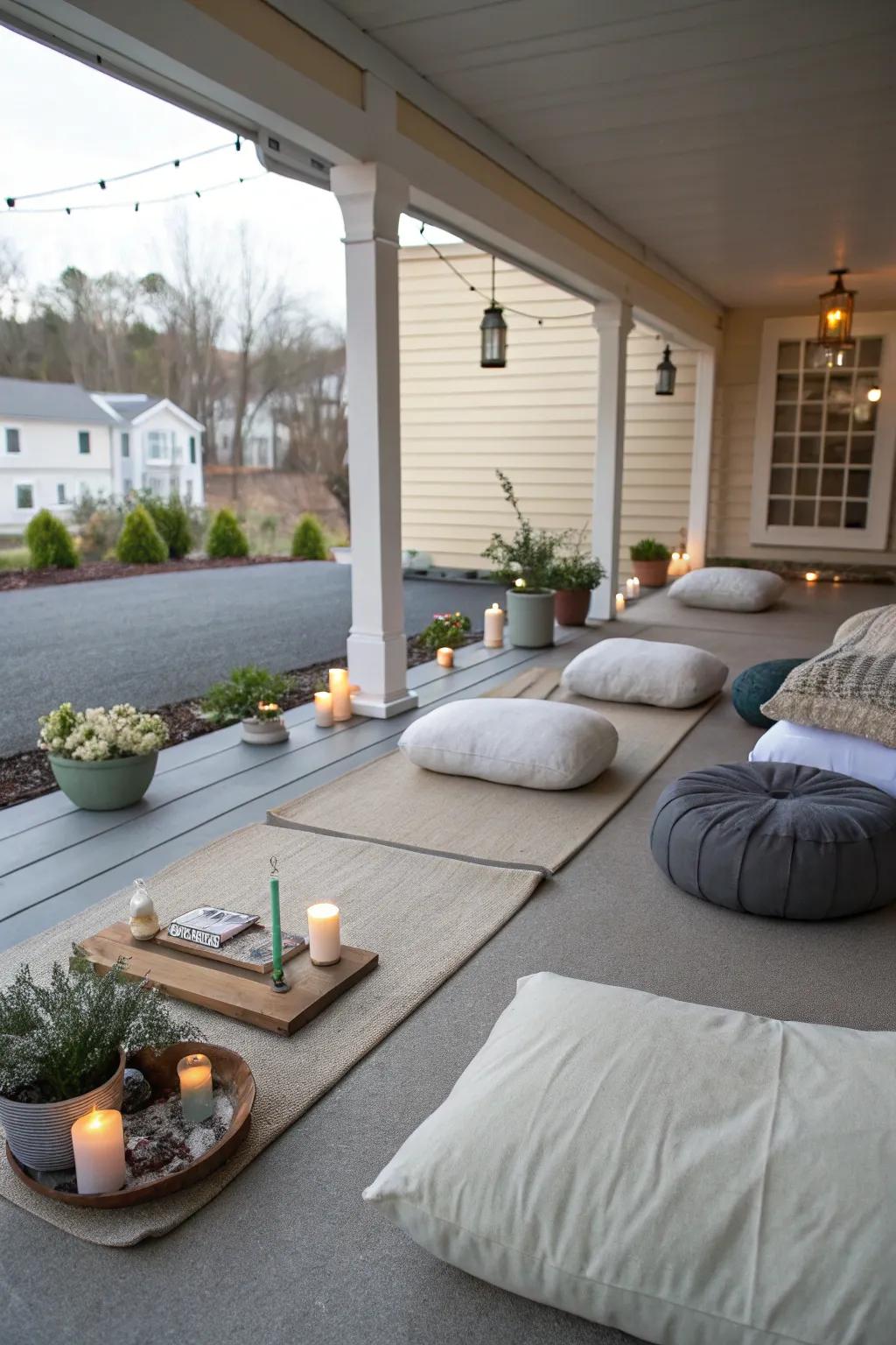 A peaceful meditation area to find tranquility.