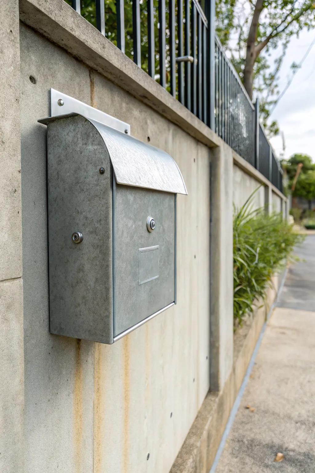 An industrial-style mailbox that brings an urban edge.