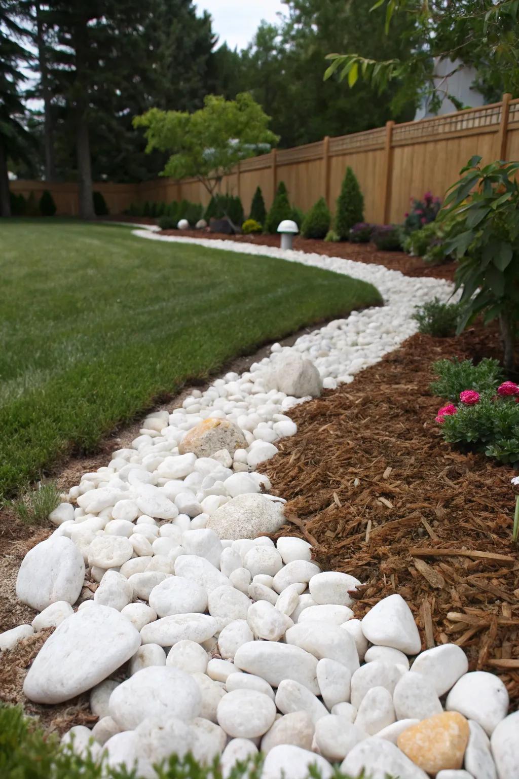 Mix materials for dynamic garden textures.