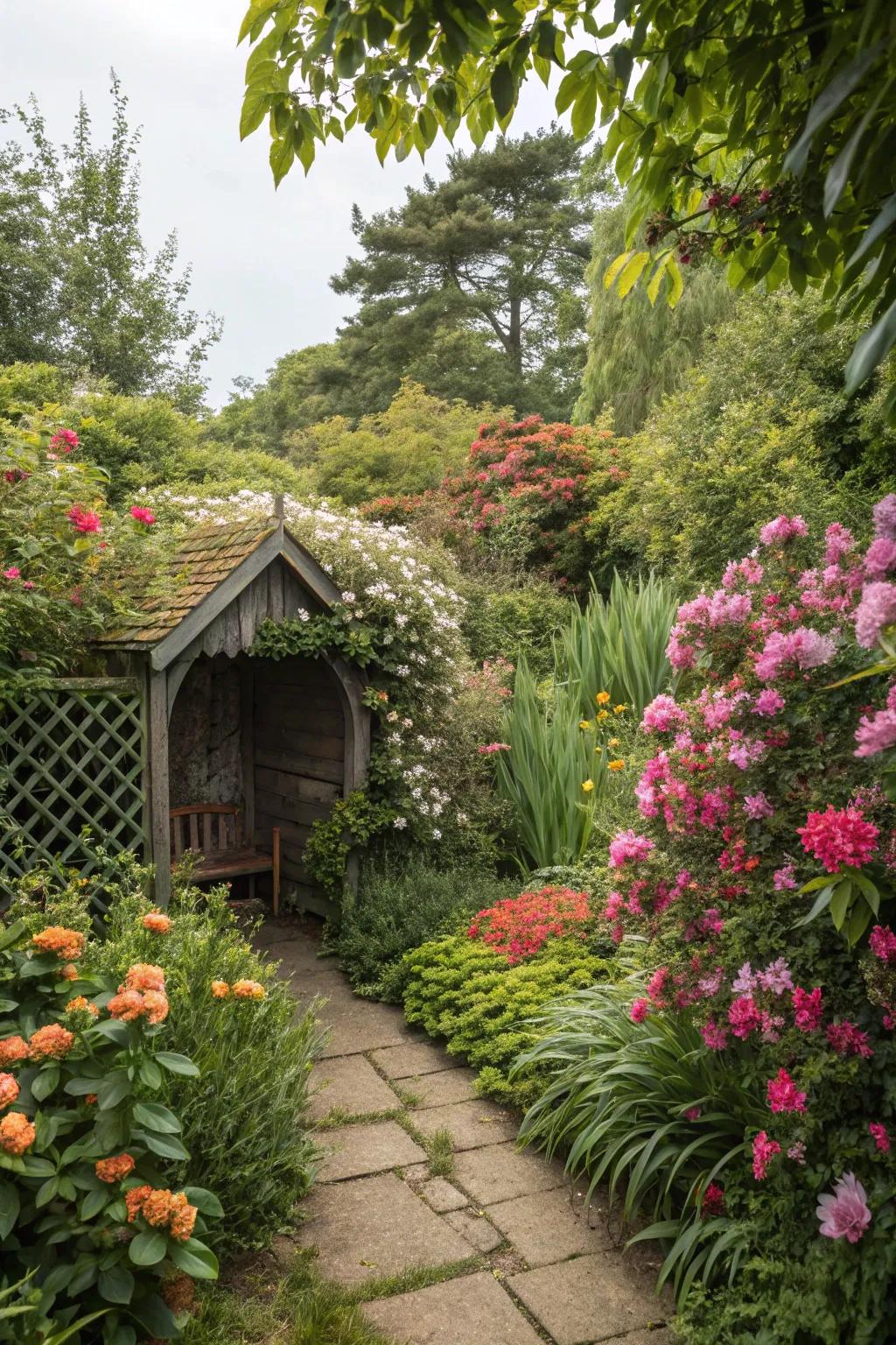 A secret nook full of hidden garden treasures.