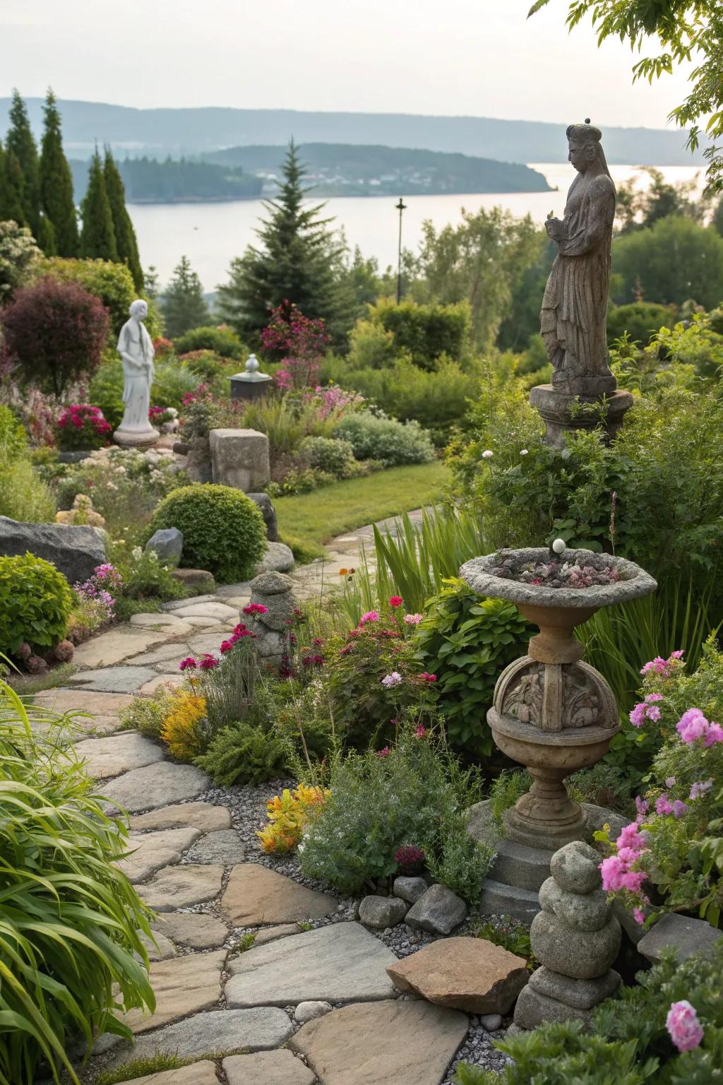 Decorative elements add charm and personal style to your garden.